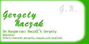 gergely maczak business card